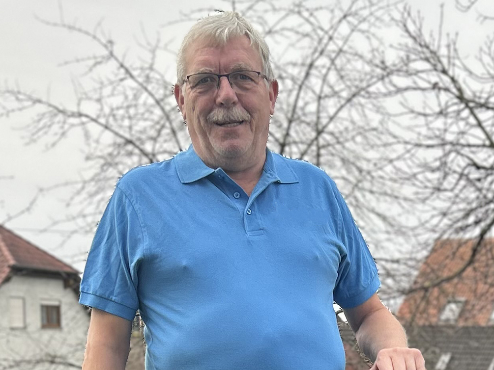 Teammitglied Hermann bei Vermessung Strauß